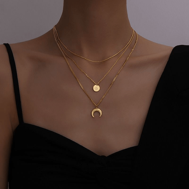 Collier mode lune 