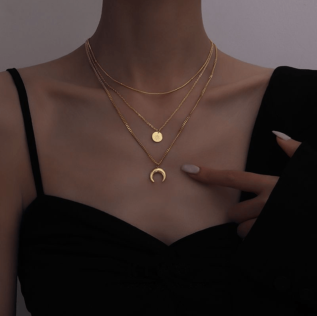 Collier mode lune 