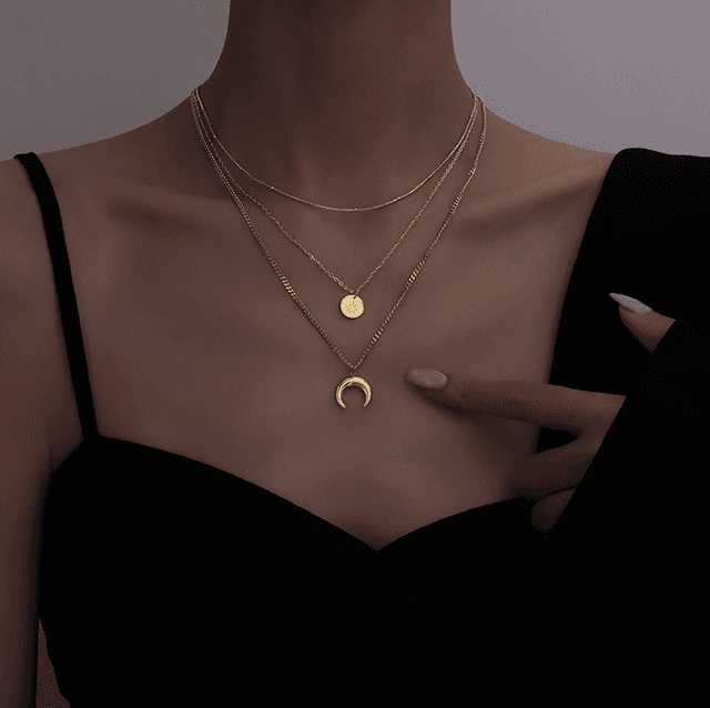 Collier mode lune 